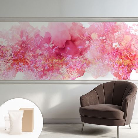 Papier peint intissé avec imprimé pour intérieur moderne application facile a motif - Colle incluse gratuite Motif floral 250x104 cm (1/5)