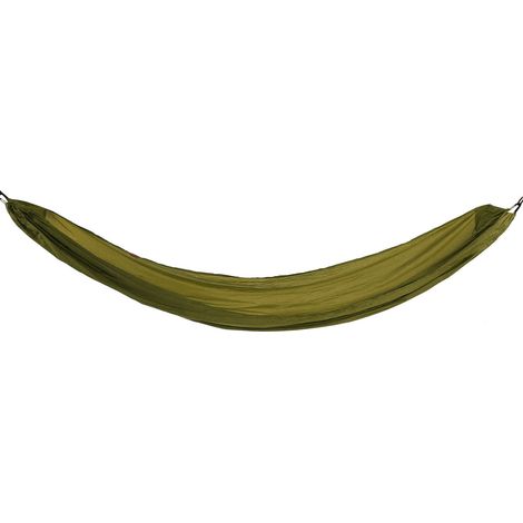 Tente hamac parachute portable avec sac de rangement et mousqueton pour activités extérieures, vert armée (1/5)