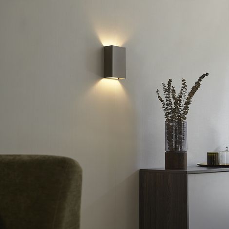 QAZQA Moderne Wandleuchte Gunmetal 2-flammig - Otan S