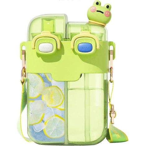 Gourde mignonne pour enfants, gourde pour filles, gobelet en plastique double paroi étanche, idéale pour l'école, le sport et les voyages. (1/5)