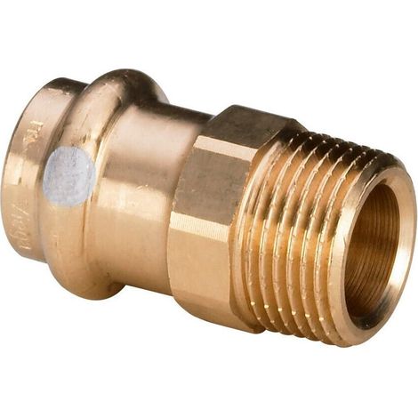 Viega Raccordo di transizione a S Profipress, d 35mm, R 11/2 Bronzo rosso o bronzo al silicio Modello 4511, 627249