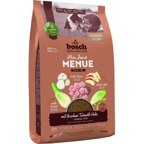 Bosch Hundetrockenfutter Junior Menue 1 kg Huhn