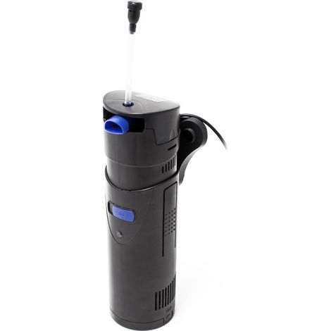 SunSun CUP-807 Filtro interno para acuario 700 l/h 4en1 con bomba para acuario, clarificador UVC de 7 W, tubo de oxígeno, con esponja filtrante y biobolas