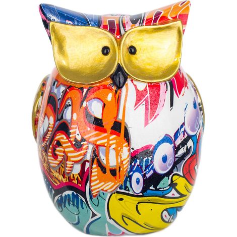 Signes Grimalt Figura De Búho Figuras  Figura Búho Buhos Multicolor 10x11x15cm 27148