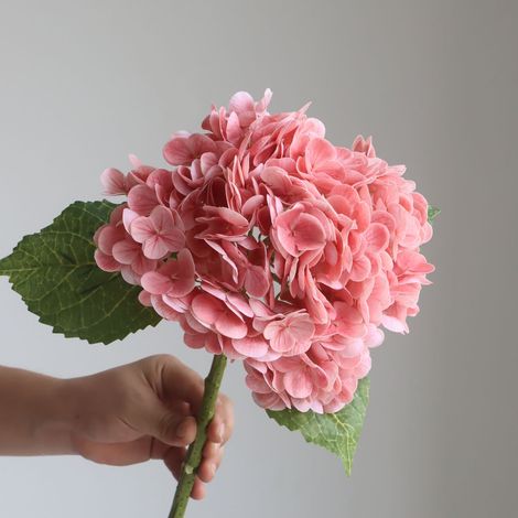 Fleur Artificielle - Boule Florale Brodée Simulée - Diamètre Tête Fleur 22 Cm - 196 Pétales - Décoration Mariage Maison Jardin - 1 Pièce (1/3)