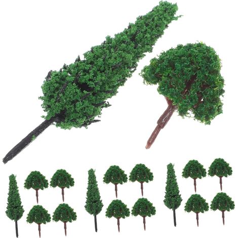 40 Pièces Lot de Arbres Miniatures Paysage Résistants Décoloration pour (1/5)