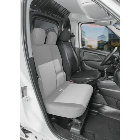 Passform Sitzbezug aus Kunstleder kompatibel mit Fiat Doblo (263), Einzelsitz Fahrer Armlehne innen (1/5)