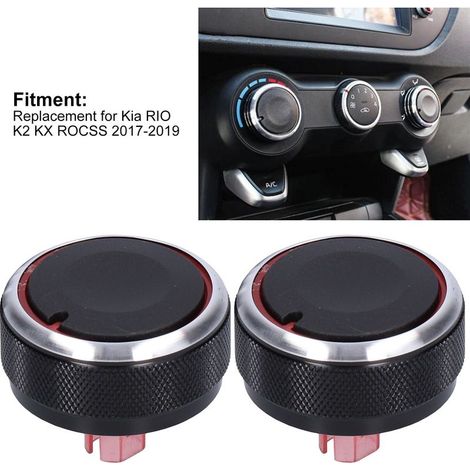Poignées de climatisation Kia RIO K2 KX 2017-2019, kit aluminium 2 pièces (1/5)