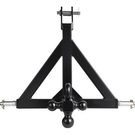 Attelage de remorque 3 points avec récepteur de 5 cm (2 po), système d'attelage rapide 3 points avec 3 boules d'attelage, adaptateur de barre de traction pour tracteur, compatible avec Kubota, Mahindr (1/5)