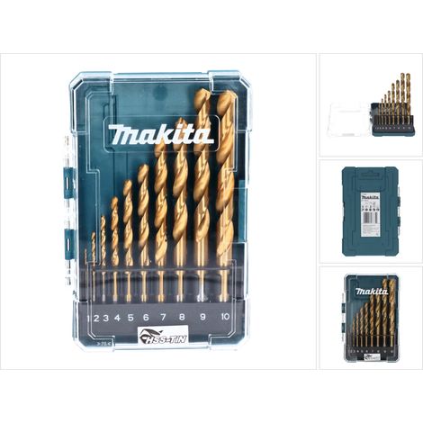 Makita – Foret à métaux 1-10 mm – D72849 – Acier HSS – Foret cylindrique pour perçage précis – Lot de 10 pièces (1/5)