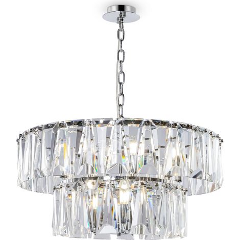 Lampadario Maytoni Puntes in cristallo cromato 12xE14 Ø68 (1/5)