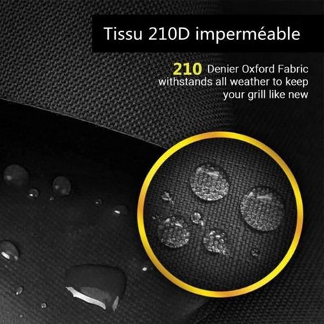 ®Housse de barbecue RisingFF - Imperméable, anti-poussière et anti-pluie 80x66x100 cm (1/3)