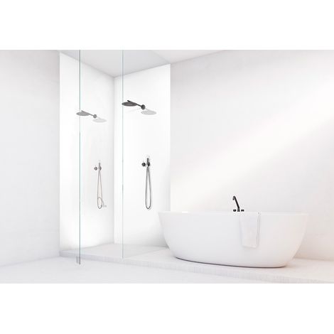 Roth – Panneau décoratif mural blanc brillant 100 x 210 cm – Aluminium composite 3 mm – Étanchéité et résistance thermique – Installation rapide (1/3)