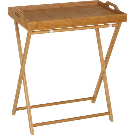 Vassoio Tavolino in Bambu' da Letto Divano per Notebook PC Tablet Pieghevole (1/4)