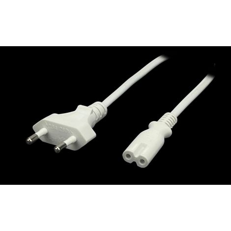POSAC-C7EU12WH: POS-AC-Kabel C7-QT8[2,5A]-CEE7/16-YJ01[2,5A] H03VVH2-F2G0,5 L=1200 weiß
