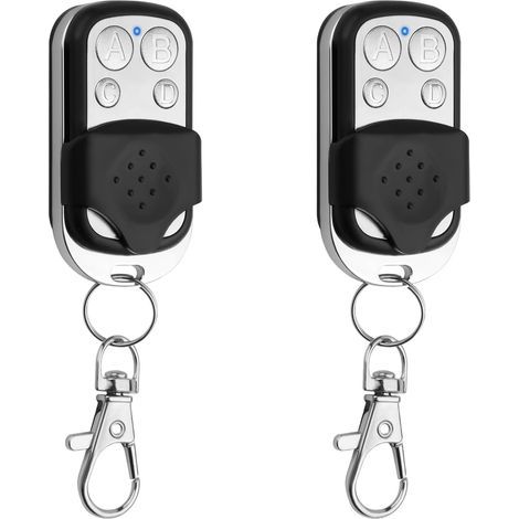 2 Pièces Telecommande Universelle Portail 433,92 MHz télécommande Garage Code Fixe Bip Portail Universelle Sans Fil Compatible 4 Boutons Touches Copieuse pour Voiture et Porte de Garage (1/5)