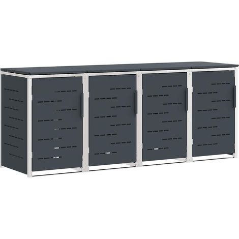 Wheelie Bin Storage Anthracite 276 x 77.5 x 112.5 cm vidaXL