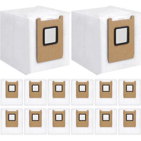 Lotto di 14 sacchetti per aspirapolvere di grande capacità compatibile Eufy Omni E20 E25 E28, i sacchetti di ricambio per robot aspirapolvere (1/5)