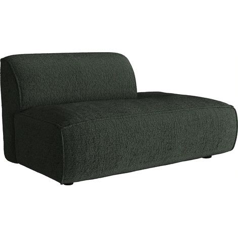 Chaise longue destra in tessuto ciniglia verde - CAMILIO di Maison Céphy (1/4)