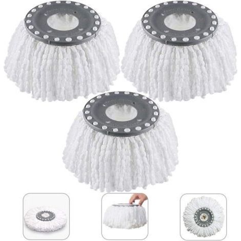 Tête de balai épaissie Accessoires pour balai rotatif Tête de remplacement en coton Tête de dépoussiérage en microfibres Tête de balai en microfibres Balai, Tête de balai, Tête de balai de rechange Tê (1/4)