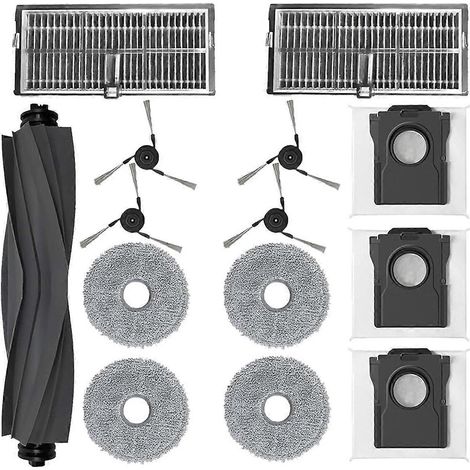 Pièces de rechange pour aspirateurs robots X40 Ultra, X40 Pro et S30 Pro Ultra : brosse principale, filtre et sac à poussière. (1/5)