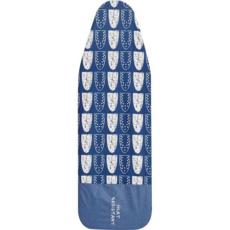 Addis - Copriasse da stiro Deluxe, colore: Blu Navy/Bianco, 135 x 46 cm (1/2)