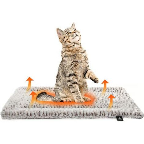 Couverture auto-chauffante pour chat, couverture chauffante pour chats sans électricité, couverture auto-chauffante pour chat, tapis chauffant, couverture chauffante d'hiver lavable (1/4)