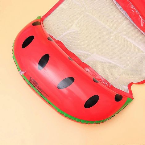 Lit flottant gonflable, hamac aquatique compatible avec la natation, 1 pièce, motif pastèque rouge (1/4)