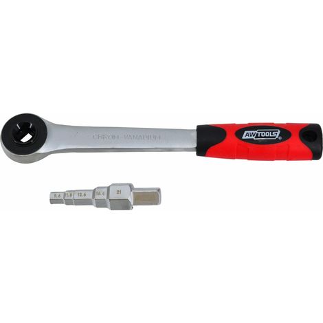Llave de carraca awtools ratchet wrench acero cromo vanadio 26.5 cm (1/2)