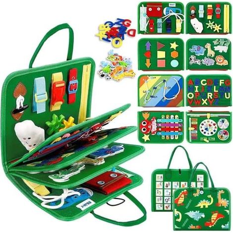 Cahier d'activités Montessori pour enfants - 8 pages Vert