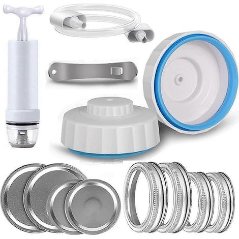 Scelleuse sous vide pour bocaux Mason, kits de mise sous vide pour bocaux Mason à ouverture standard et à large ouverture, kit de mise en conserve (1/5)