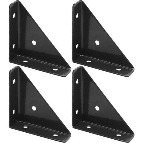 4 équerres triangulaires robustes pour joints d'angle-9.20X6.60X2.00CM-Black (1/4)