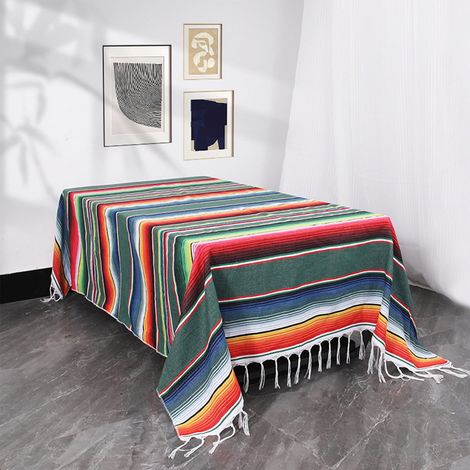 Nappe De Table - Nappe De Décoration Longue 215x13 Cm - Couverture Multifonctionnelle En Coton - Pour Intérieur Extérieur Pique-Nique Camping Bureau École - 1 Pièce (1/5)