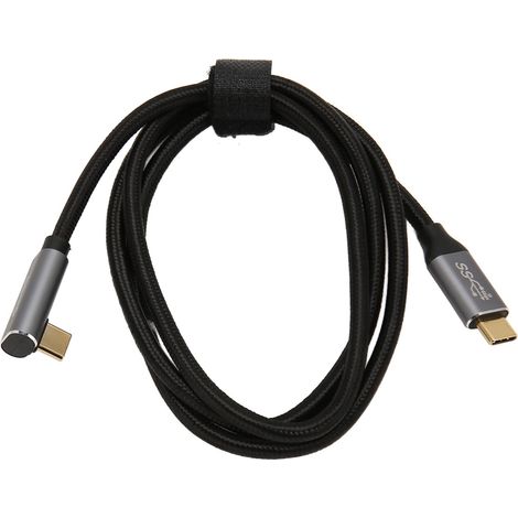Câble USB-C à angle droit 100 W, USB
3.1 Gen2, 10 Gbit/s, 4K, 60 Hz, pour Steam Deck, 150 cm / 59,1 pouces. (1/5)