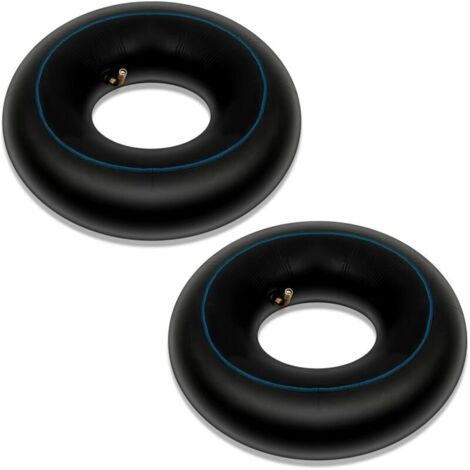 Lot de 2 chambres à air de 4,10/3,50-4 pouces pour brouette, pneus de rechange pour roues de brouette, chambres à air pour tondeuses à gazon, chariots à main, roues de brouette (1/4)