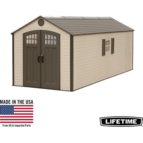 Abri de jardin 13.98 m2 / 2.43x6.10 m LIFETIME (1/5)