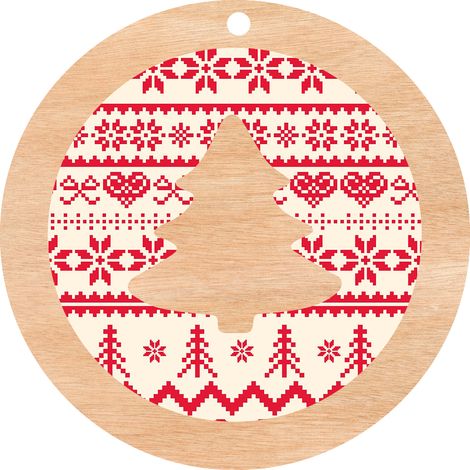 Weihnachtsbaumschmuck aus Holz D16 (1/2)
