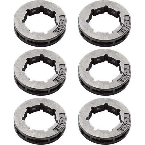 6 piezas de piñón de transmisión para cadena .325 pulgadas 19mm 7T estrías pequeñas compatible con motosierra (1/4)