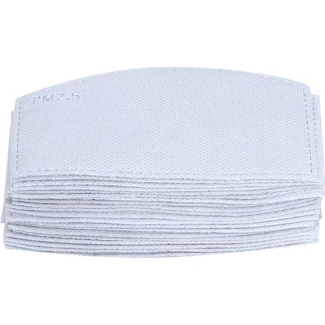Lot de 20 filtres à charbon actif jetables PM2.5 à 5 couches pour masque buccal adulte (1/5)