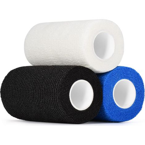 rouleaux de bandages auto-adhésifs de 4 pouces, bande de bandage élastique pour le sport pour les entorses et les gonflements du poignet et de la ch
