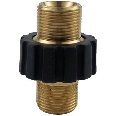 Adaptateur rapide pour tuyau à haute pression, double mâle M22 x 1,5, connecteur pour nettoyeur haute pression, raccord universel solide (1/4)