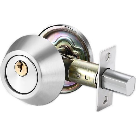 Verrou de porte en acier inoxydable, verrou de sécurité pour chambre et salle de bain (1/5)
