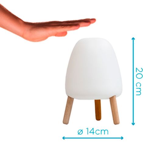 ROCKET 20 cm Lampe de table avec batterie rechargeable. Lumière LED chaud. Fabriquée en Espagne (1/5)