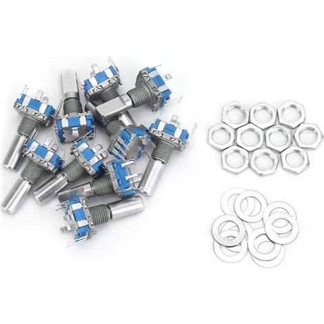 Encodeur rotatif EC11 (lot de 10), encodeur numérique avec bouton poussoir, potentiomètre digital 5 broches, idéal pour électronique automobile et projets DIY