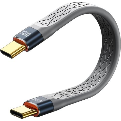 Cable de datos USB de 4 bits de 5,2 pulgadas, 240 W, USB4 de 40 Gbps, compatible con iPhone 16/15. (1/5)