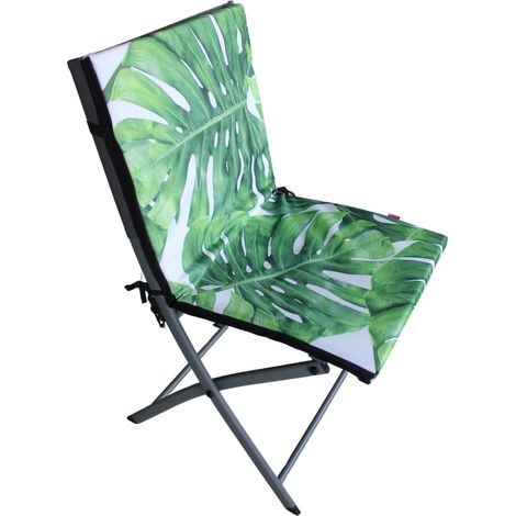 CONSEJO Cojín impermeable para silla con respaldo, 80x40 cm, diseño de Galápagos (1/5)