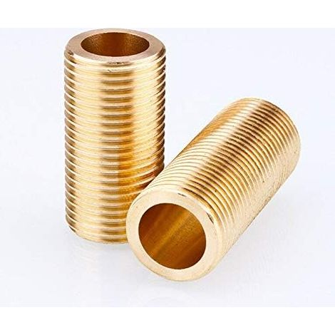 Lot de 2 tubes filetés pour raccords de réservoir 60 mm en laiton (1/3)