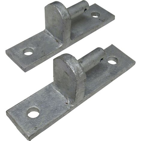 Heavy Duty Gate Hanger Hook Plate X2 (Galvanised Rectangle Pin Hinge)