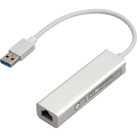 Adaptateur Ethernet USB RJ45 USB 3.0, connecteur Ethernet 10M/100M/1000M, convertisseur de port Ethernet en alliage d'aluminium pour bureau (1/5)