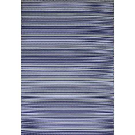 PROLOISIRS Tapis extérieur polypropylène recyclé 150 x 240 cm – Havane Bleu